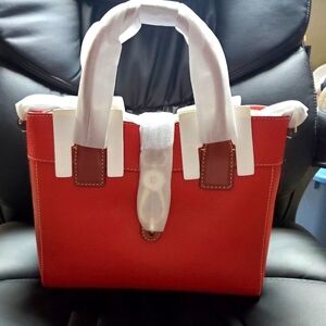 New, red, Dooney and Bourke purse